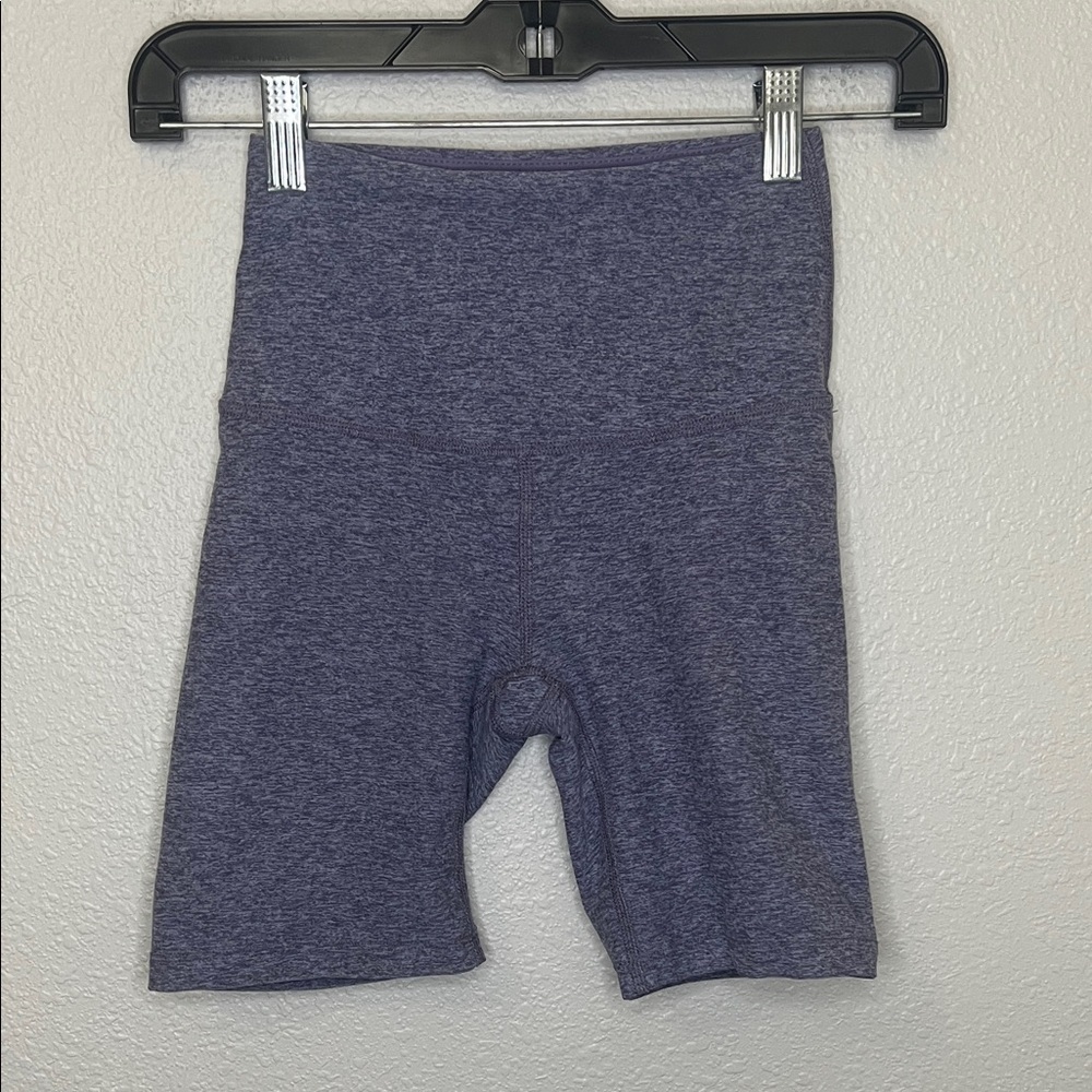 Beyond Yoga Spacedye Biker Shorts Heathered Purple Size XS